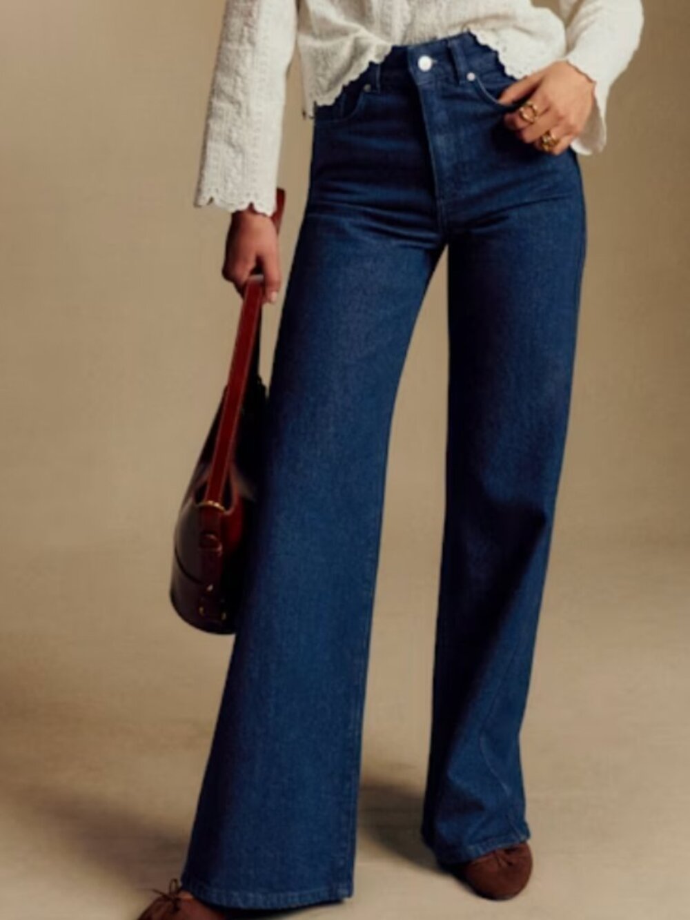 New 70's Trousers in Indigo Blue